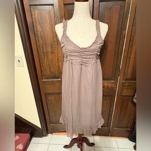 NWT Burberry Taupe Ruffle Dress -size 6
